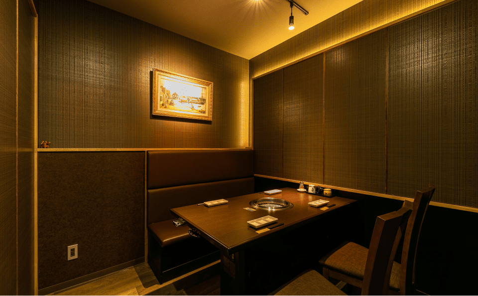 焼肉オーの席写真