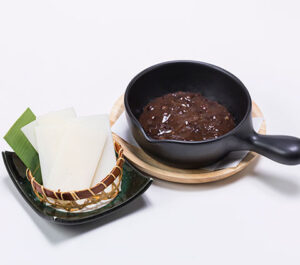 お餅の小倉あずきフォンデュ